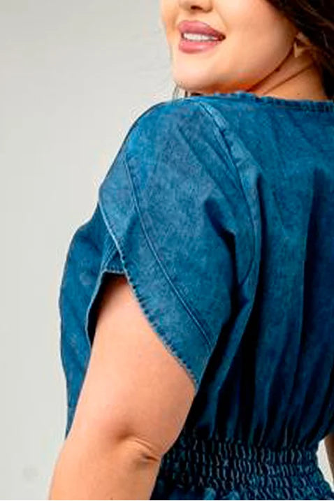 Vestido Azul Midi Jeans Bella Boni