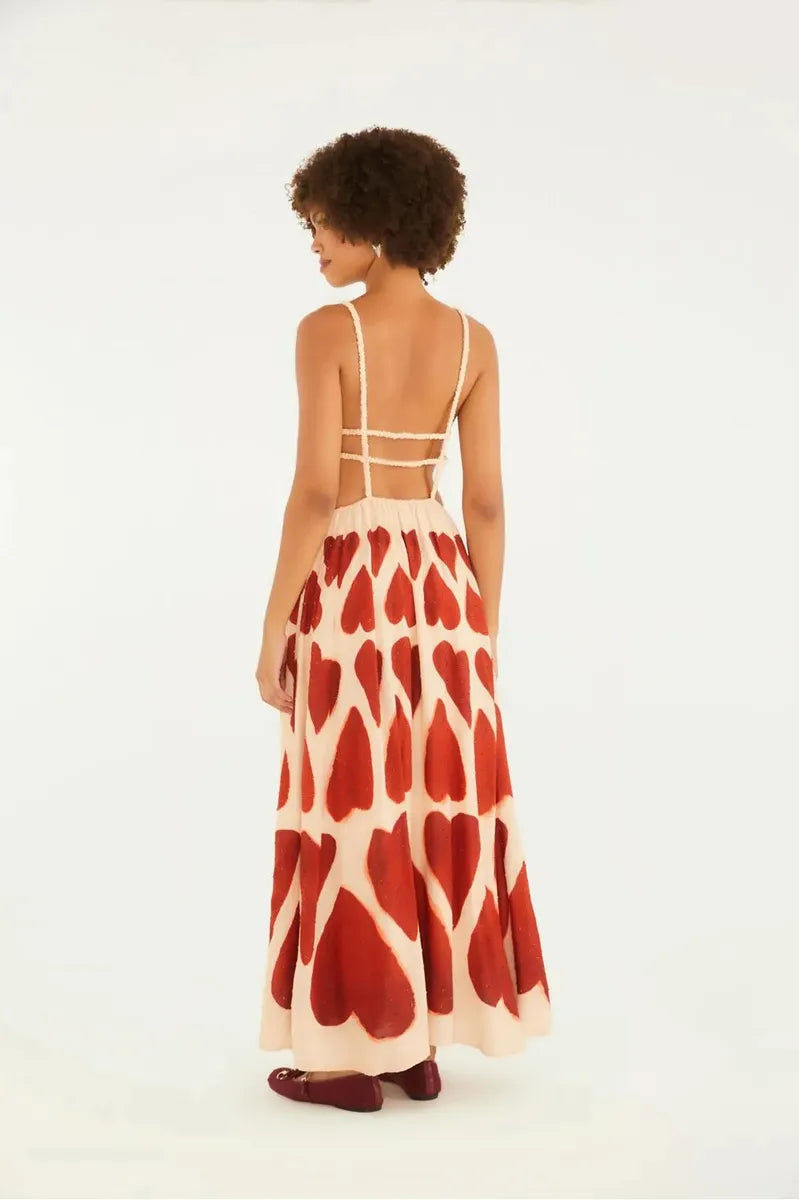 Vestido Maxi Coração