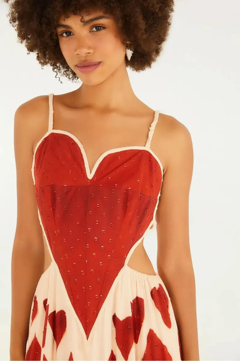 Vestido Maxi Coração