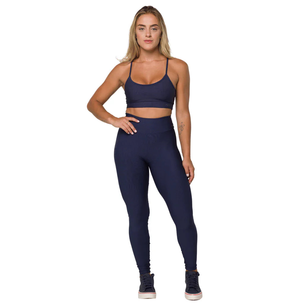 Conjunto Feminino Academia Top e Legging Com Bolso