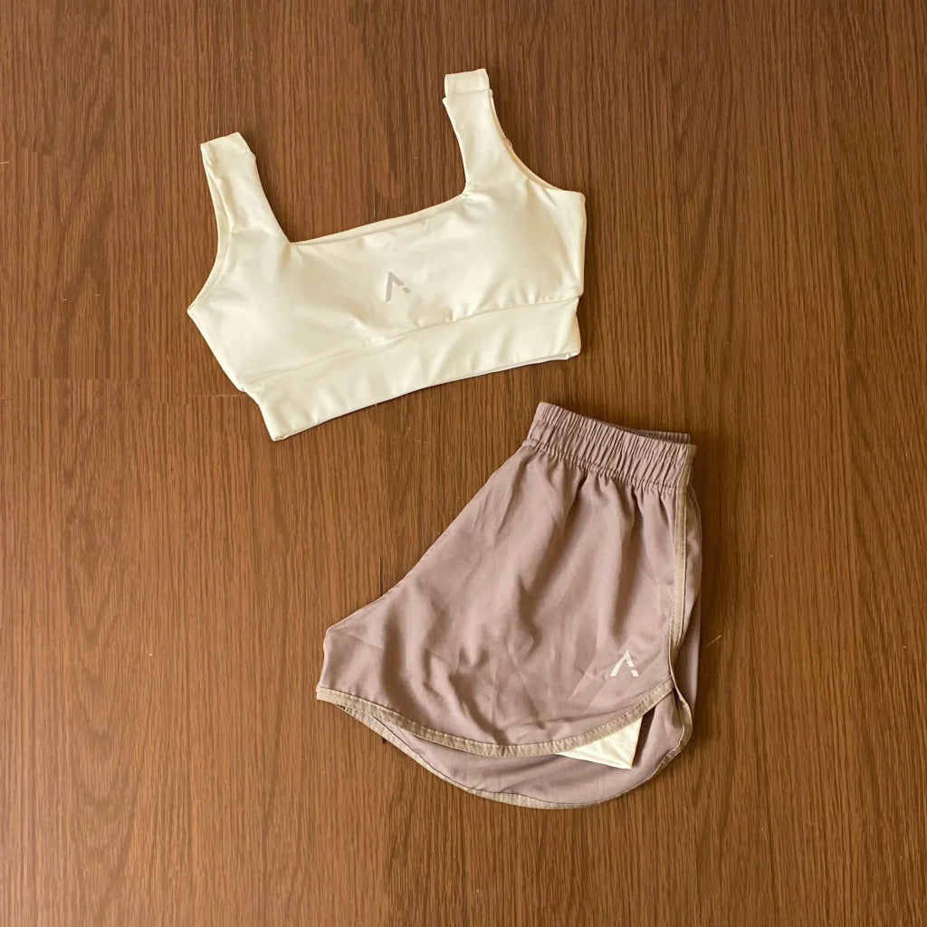 Conjunto Advance ( Top com bojo + Short Duplo )