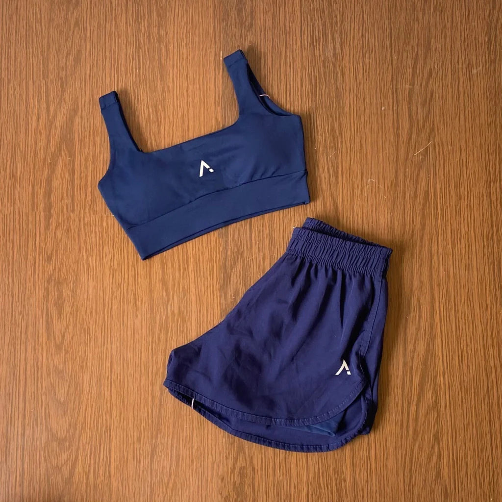 Conjunto Advance ( Top com bojo + Short Duplo )